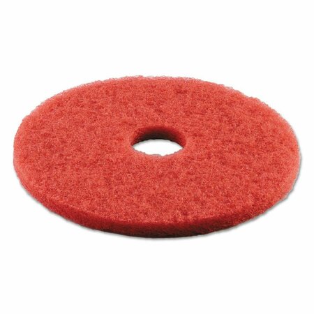 OVERTIME 16 in. dia Standard Buffing Floor Pads - Red, 5PK OV3747331